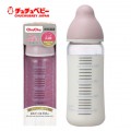 日本ChuChu 自然 ‧ 闊身口徑耐熱玻璃奶瓶 240ml
