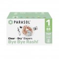美國 Parasol Clear+Dry 超透氣水凝尿片 (1號/初生, 88片) - 原裝行貨