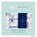 aden + anais 迪士尼系列純棉嬰兒包巾 - 米奇老鼠與星空 4 件裝