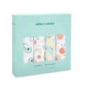 aden + anais 純棉嬰兒包巾 - 農作物 4 件裝