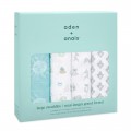 aden + anais 經典純棉嬰兒包巾 - 清新放鬆 4 件裝